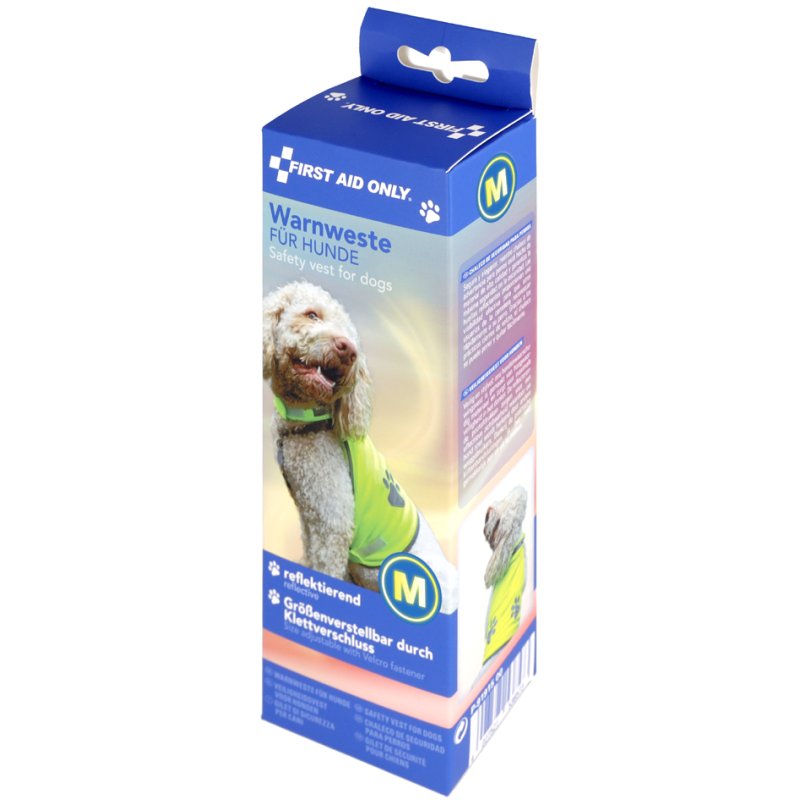 FIRST AID ONLY Veiligheidsvest voor honden met pootafdruk, geel, maat L
